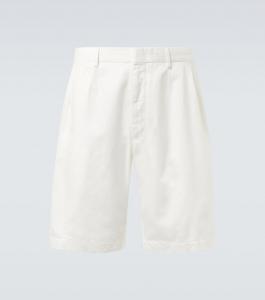 Бермуды из хлопка и льна Zegna, Bianco Zegna