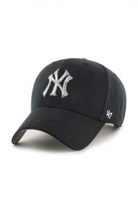Хлопковая бейсболка MLB New York Yankees 47brand, черный