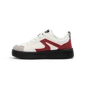 Babaya Антискользящие и износостойкие дышащие низкие детские кроссовки для скейтбординга White Burgundy для подростков