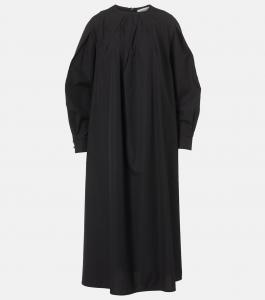 Платье миди Liriche из хлопкового поплина Max Mara, Nero