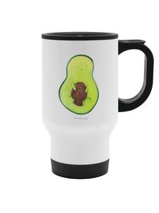 Mr. & Mrs. Panda Термос с изображением косточки авокадо, без надписи, белого цвета