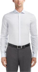 Мужская рубашка Calvin Klein, не требующая глажки, эластичная, приталенная, в клетку, Multi Blue