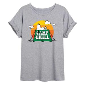 Большая футболка с рисунком Peanuts Snoopy для детей Juniors "Camp Chill" Licensed Character
