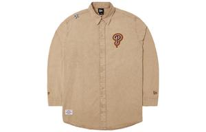 New Era Рубашка унисекс коричневая