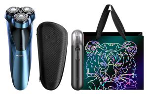 Электробритва AUX, As350 (With Storage Bag + Nose Hair Trimmer + Gift Bag)