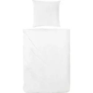 Постельное белье Primera» сатин Uni люкс в размере. 135x200, 155x220 или 200x200 см", постельное белье из хлопка, однотонное постельное белье на молнии, белый