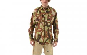 DSQUARED 2 DSQUARED2 Рубашка с абстрактным принтом и клапаном на кармане