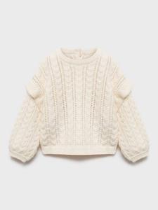 Детский вязаный свитер Amelie Mango, Natural White