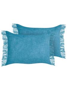 Beliani Комплект из 2 декоративных подушек MABA синего цвета