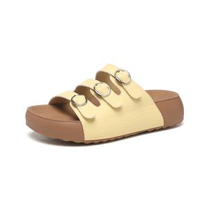 Golden Silk Rabbit Женские устойчивые к истиранию быстросохнущие шлепанцы Yellow, цвет Yellow