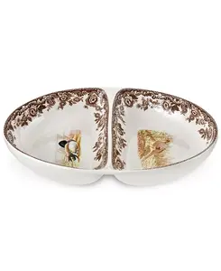 Разделенная тарелка для лесных птиц Spode, brown