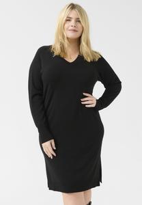 Платье Kaffe Curve LIZZY DOUBLE V, Black Deep/Mottled Black