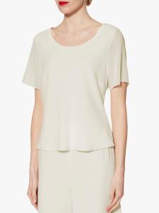 Трехслойный шифоновый топ Gina Bacconi, масляный крем