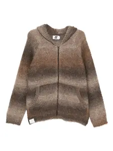 Худи на молнии с эффектом омбре Izzue, коричневый