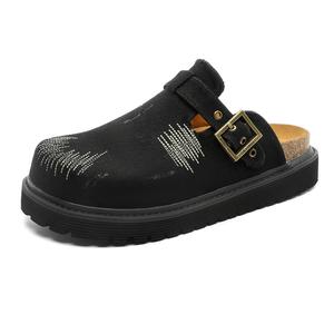 Резиновая подошва нескользящие закрытые тапочки unisex Year by year, черный