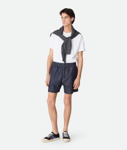 Rinsed indigo denim shorts BOTTEGA VENETA, индиго