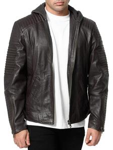 Кожаная куртка Tazzio, коричневый