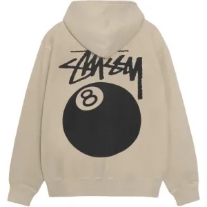 Stussy SS24 8 Ball Hoodie Pigment Dyed In Khaki