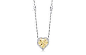 Daisy Fellowes 925 Sterling Silver Heart Necklace Women's