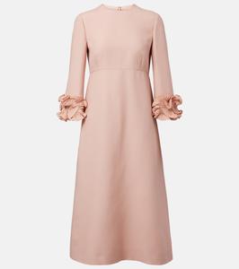 Платье миди Crêpe Couture с оборками Valentino, Rose Mist