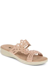 Мюли с цветочным принтом и украшением Pavers, розовый