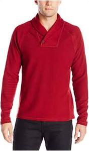 Мужская кофта Calvin Klein с длинным рукавом, однотонная ткань, блочный узор S и Z, воротник-шалка, Biking Red