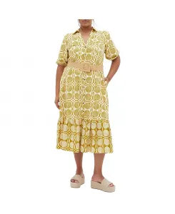 Платье Anna Seashell больших размеров CITY CHIC, желтый