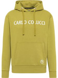 Толстовка Carlo Colucci Hoodie ohne Reißverschluss Corrado, оливковый