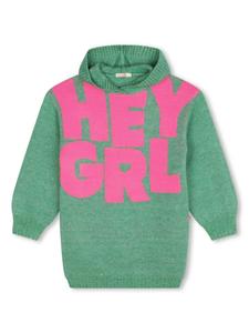 Платье с принтом-лозунгом Billieblush, зеленый