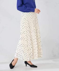 Складчатая юбка в горошек, пригодная для стирки Avv, цвет Ivory