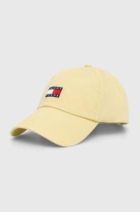 Хлопковая бейсболка Tommy Jeans, желтый