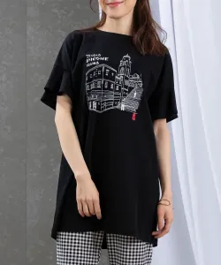 Туника с иллюстрацией рукавов-воланов Studio Picone, цвет Black (001)