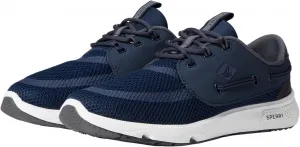 Женские водонепроницаемые и дышащие тапочки Sperry Authentic Original Float Cozy - противоскользящие, изготовлены полностью из материала EVA, с резиновой подошвой, текстурированной стелькой и подкладкой из искусственного меха, темно-синий