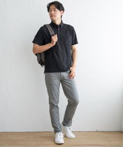 Рубашка-поло Lynx в клетку с жаккардовым узором Ikka Lounge, цвет White