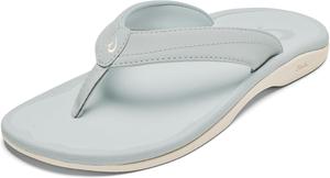 Женские пляжные сандалии OLUKAI Ohana, водонепроницаемые шлепанцы, поддержка свода стопы и комфортная посадка, легкие и прочные, улучшенное сцепление и устойчивость, серый