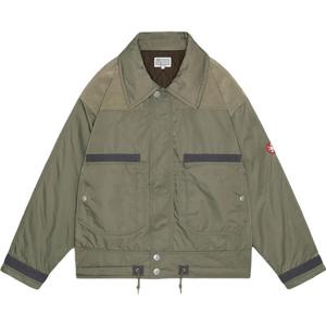 Кожаная куртка-бомбер на плече Cav Empt, army зеленый