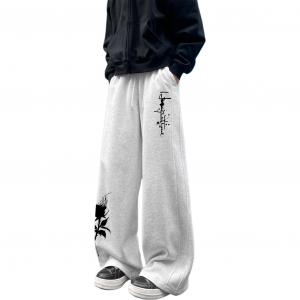 Вязаные спортивные штаны Unisex HUANQIU, белый серый