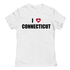 Футболка Junior'S с принтом "I heart connecticut" Unbranded, белый