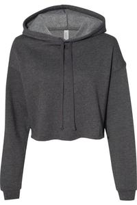 Женская укороченная флисовая толстовка BELLA + CANVAS, темно-серый