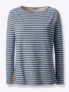 Толстовка в дымчато-сине-бежевую полоску WITT WEIDEN