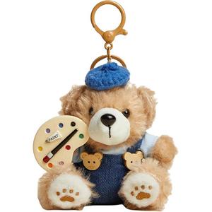 Милые плюшевые куклы медвежонок-художник подвеска высота 12см BALITU, синий