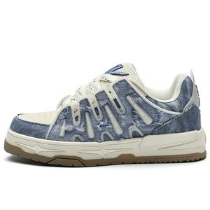 SK.TRIP Низкие износостойкие кроссовки для скейтбординга, увеличивающие рост, унисекс, джинсово-синие