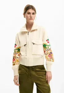 Летняя куртка с нашивкой и цветами Desigual, White