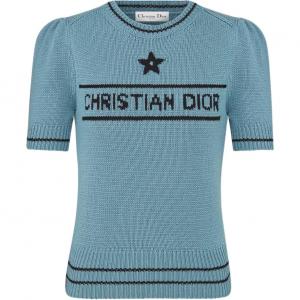 SS25 Вязаный свитер Women's DIOR, синий