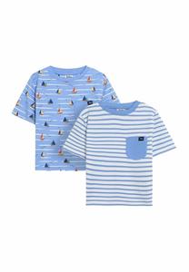 Футболка с принтом REGULAR FIT - 2-PACK SAILBOAT STRIPE JoJo Maman Bébé, синий