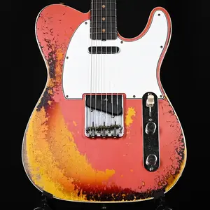 Fender Custom Shop, ограниченная серия '59 Telecaster Custom Super Heavy Relic, старение Tahitian Coral / шоколадный трехцветный санберст 2025 (CZ585241)