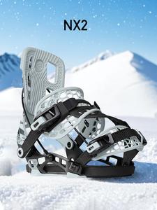 Nidecker Быстросъемные крепления для сноуборда мужские NX2 черные с серой пряжкой размер L