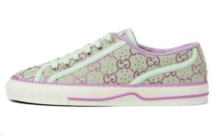 GUCCI Кроссовки Women's Tennis 1977 'GG Crystals   Pale Green Lilac' Women's