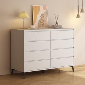Lanyu Комод 118х40х95 см для спальни и гостиной, настенный, 8 ящиков в два ряда, цвет warm white