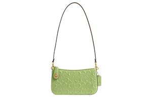 COACH Женская сумка через плечо из лаковой кожи травянисто-зеленого цвета